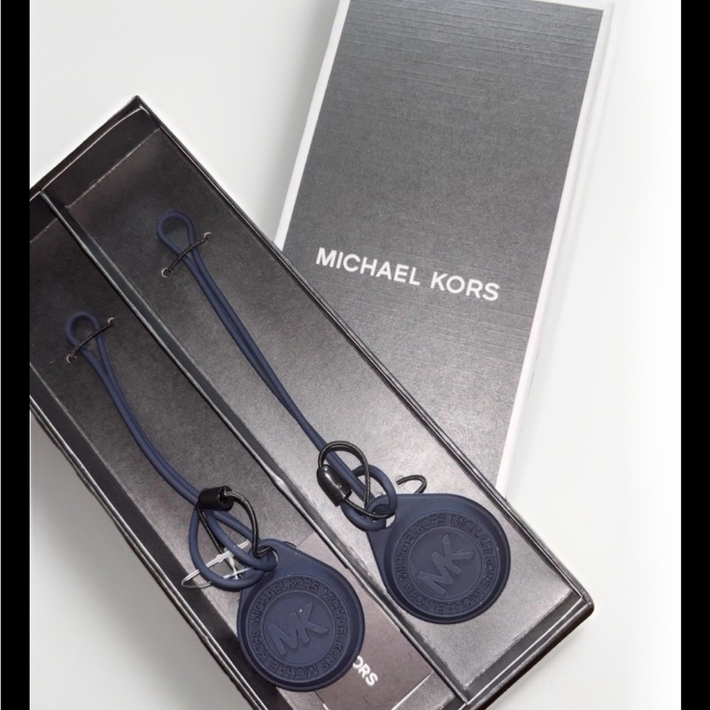 Michael Kors Blue Air Tag Holder Set NWT $78